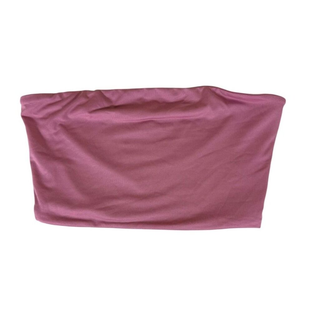 Super Down Pink Cropped Tube Top Size Small *flawed*